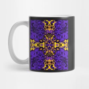 Miniature Aussie Tangle 13 Pattern in Purple and Gold Mug